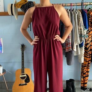 Maroon jumpsuit